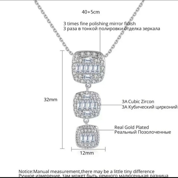 🎉HOST PICK🎉! Three Tier Baggett Crystal Necklace. Looks exactly like natural 💎 🔥 - Picture 2 of 3